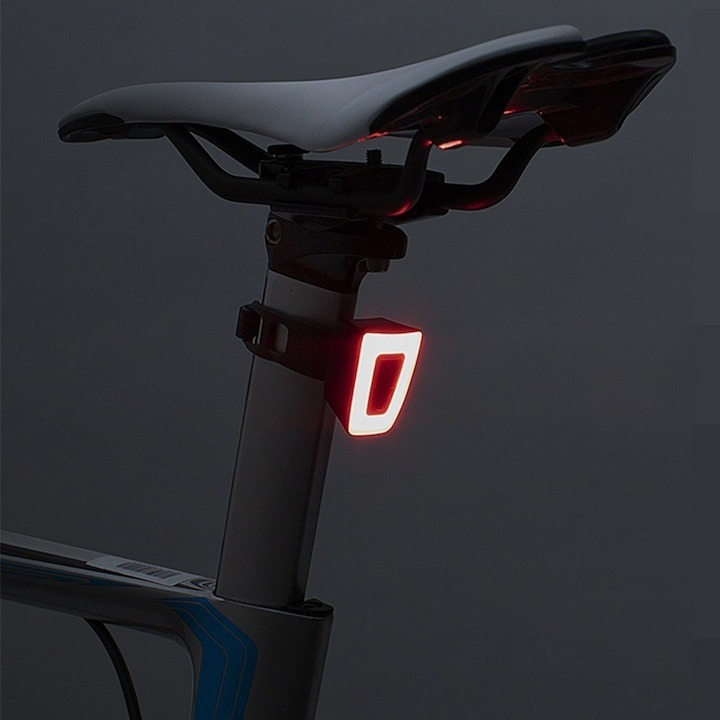 Stop pentru bicicleta, spate, LED, rezistent la apa, baterie 2000 mAh, negru [2]
