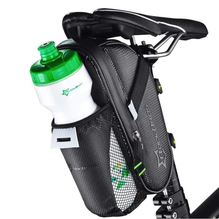 Geanta impermeabila pentru bicicleta, 24.5 x 8 x 9 cm, negru [5]