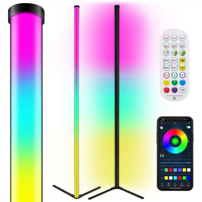 Lampa ambientala RGB, pentru atmosfera, control prin aplicatie si telecomanda, inaltime maxima 150 cm [3]