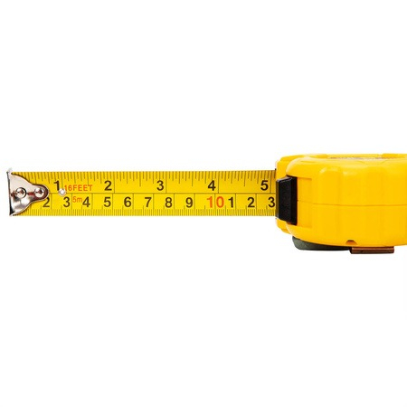 Ruleta, 5m x 25mm, carcasa ABS, otel, cm/inch, blocare automata, galben [4]