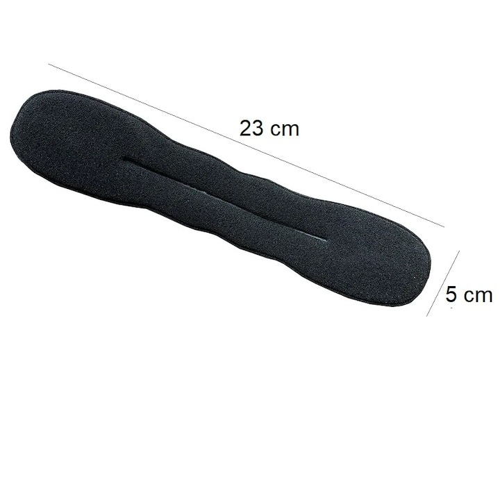 Accesoriu tip twister, pentru aranjarea parului in stil coc, 23 cm, albastru/alb [5]