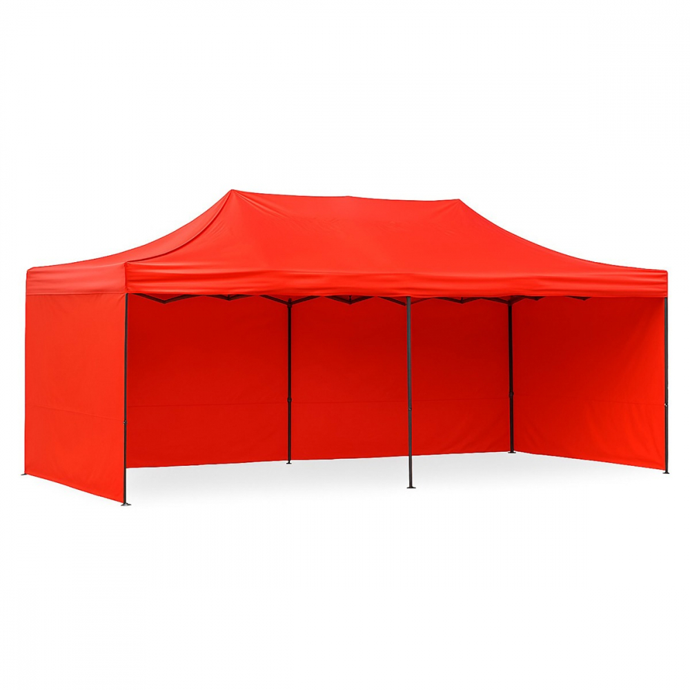 Perete lateral pentru cort tip pavilion, 12 m, poliester impermeabil, rosu [5]