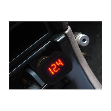 Voltmetru bricheta auto 12V-24V cu afisare LED - Negru [5]