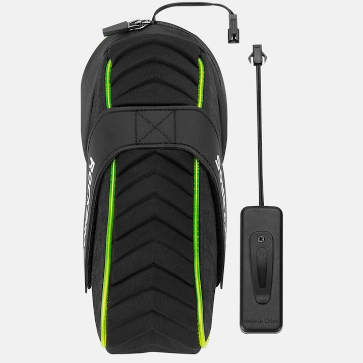 Geanta pentru bicicleta, montare sub sa, 21 x 9.5 x 9.5 cm, 3 moduri de lumina, husa impermeabila inclusa [5]