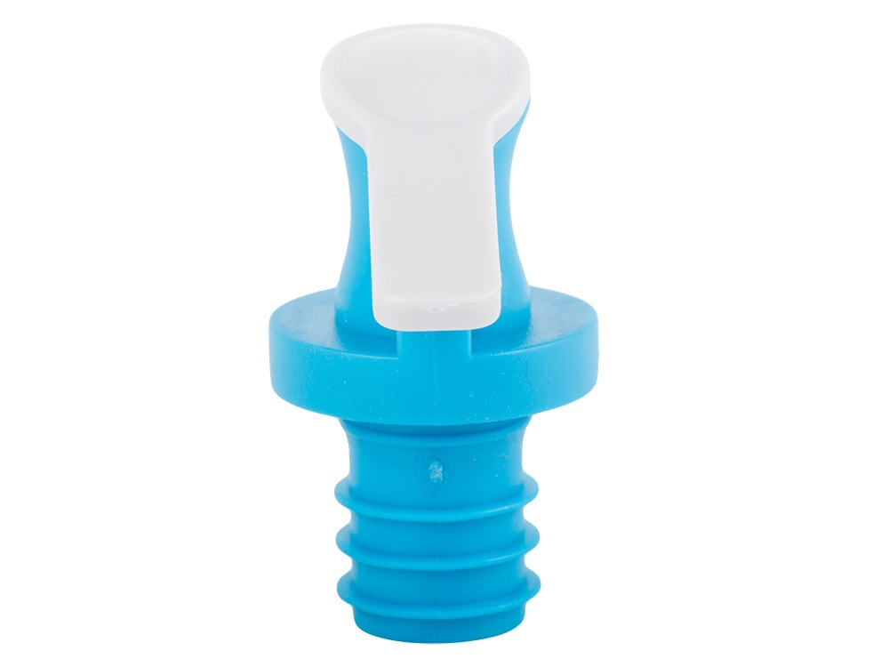 Set 2 dopuri cu picurator, pentru sticle de ulei, otet, plastic/cauciuc, reutilizabile, 5.5 x 1.8 cm, albastru/alb [10]