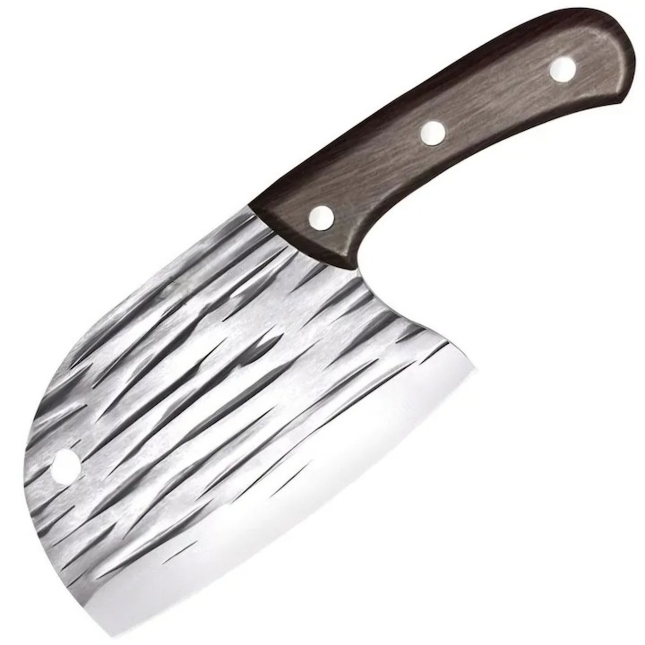 Satar de bucatarie, otel inoxidabil lemn, maner ergonomic, 25 cm