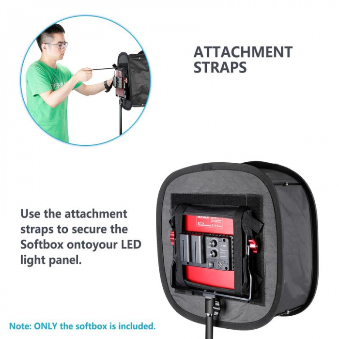 Softbox difuzor de lumina LED,atasare pe panouri LED,dimensiune 41x17,5 cm [7]