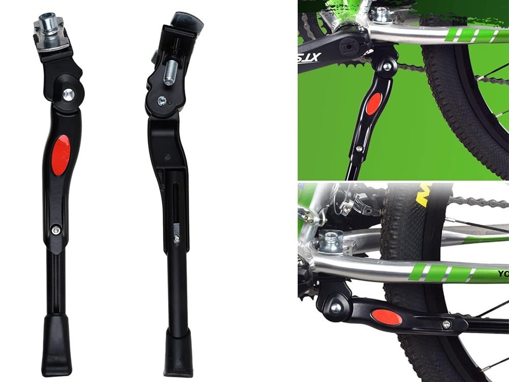 Cric pentru bicicleta, reglabil, 30-34 cm, aluminiu, antiderapant, negru [10]