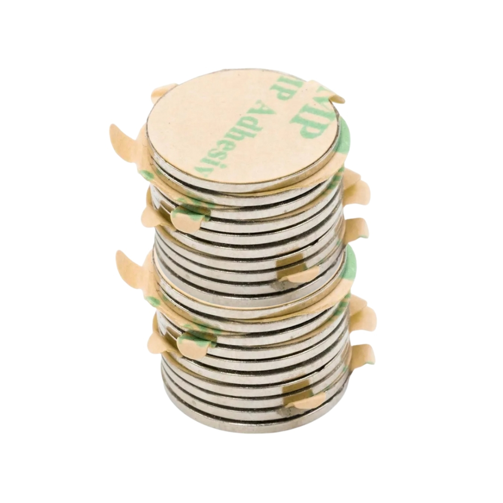 Set 50 magneti neodim, autoadezivi, rotunzi, universali, diverse activitati, 15x1 mm [1]