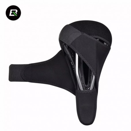 Husa pentru sa bicicleta, 26 x 15 x 2.5 cm, prindere velcro, negru [4]