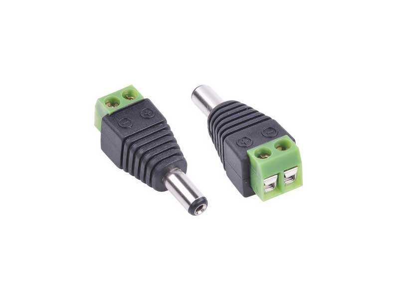 Mufa alimentare tata, prindere 2.1 x 5.5 mm, negru/verde [7]