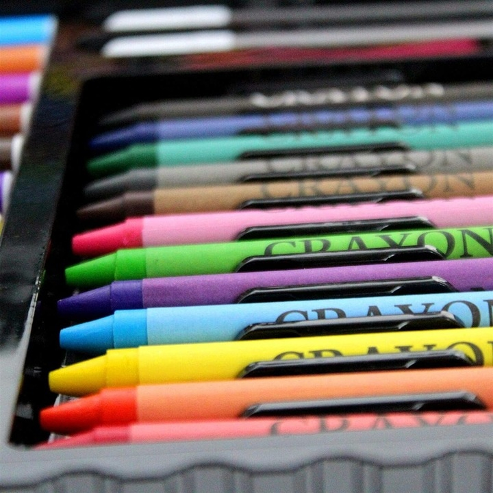 Set pictat si desen, 86 piese, gentuta depozitare tip valiza, 33.5 x 3.5 x 27 cm – complet, colorat si ideal pentru copii pasionati de arta [4]