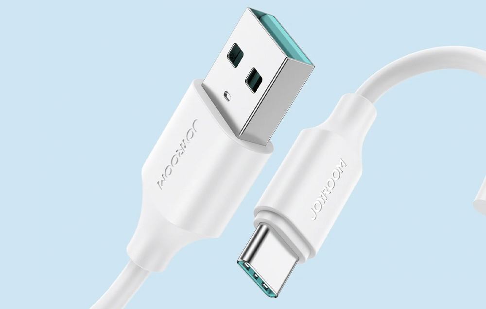 Cablu USB A la USB-C, pentru incarcare si transfer date, 3A, 480 Mbps, lungime 25 cm, alb [5]