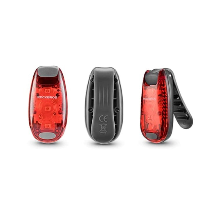 Stop spate pentru bicicleta, 3 moduri de iluminare, impermeabil, 5.5 x 3 x 1.5 cm, gri [2]