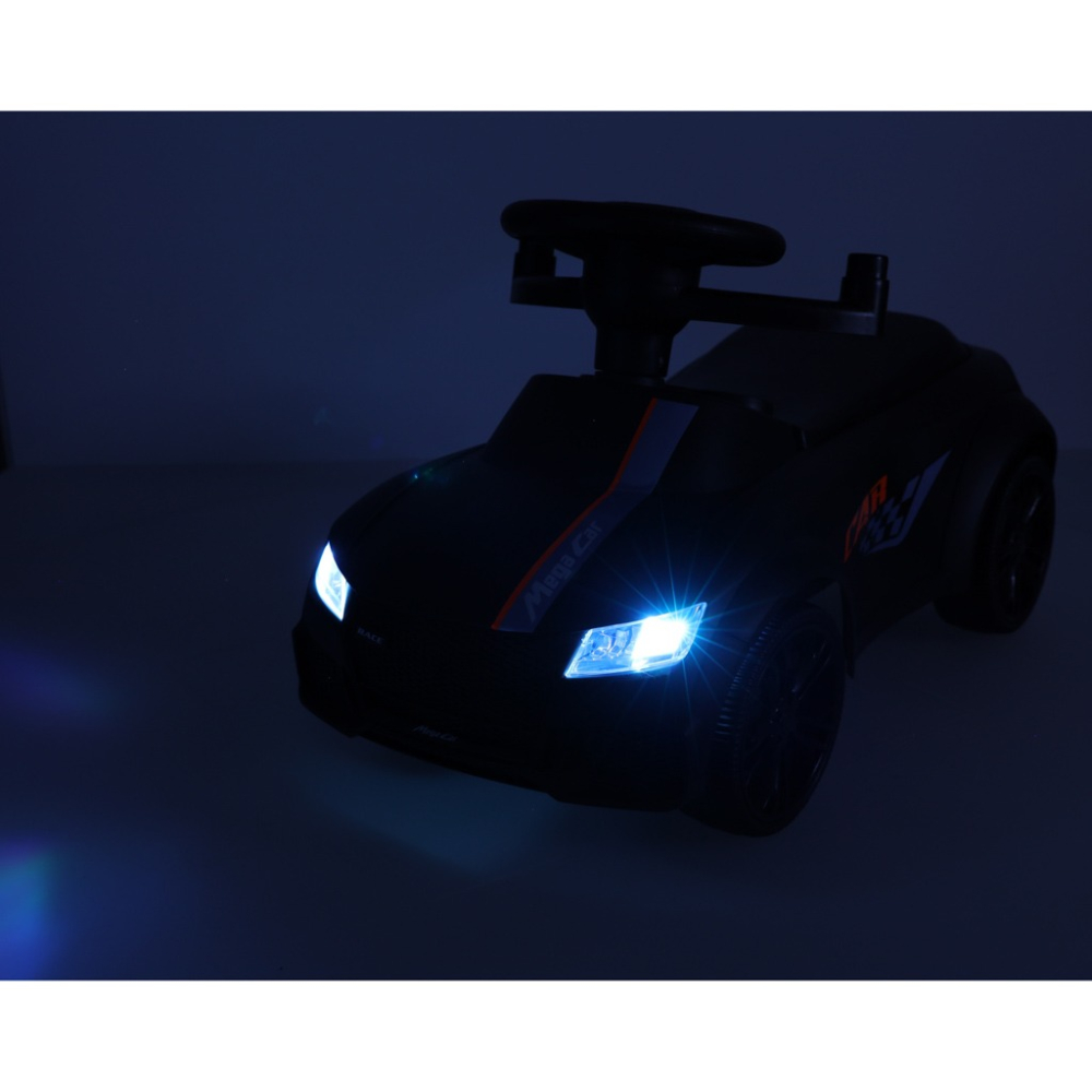 Masinuta pentru copii, maner ghidare, greutate maxima suportata 23 kg, lumini si sunete, 84 x 64 x 31 cm, negru [4]