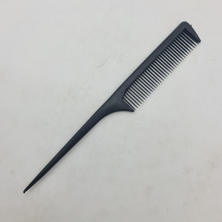 Pieptan clasic, pentru coafat si pieptanat, dinti desi si medii, pentru orice tip de par, 21 cm, plastic, negru [3]