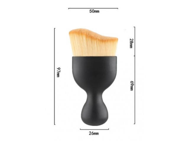 Perie pentru curatare interior auto, plastic/nailon, negru [3]