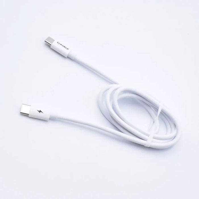 Cablu date si incarcare rapida,18W USB C-USB C - Alb [3]