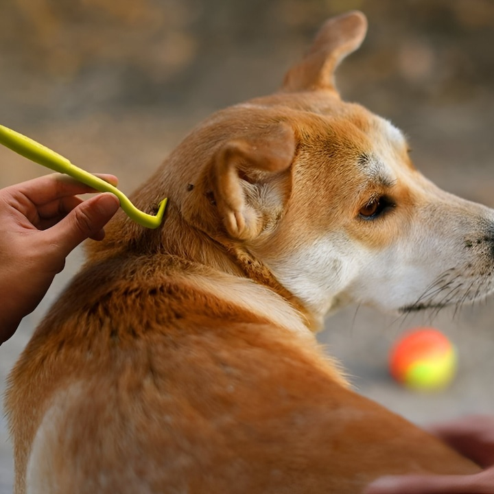 Kit pentru indepartarea capuselor, 7 piese, carlige, pensete, lupa, pieptene, carcasa depozitare [13]