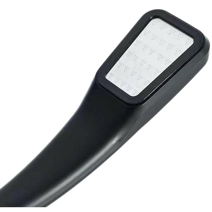 Para de dus, cromata forma trapezoidala, pentru furtun de dus standard, filet de 1/2 inchi, otel inoxidabil/plastic, negru [4]