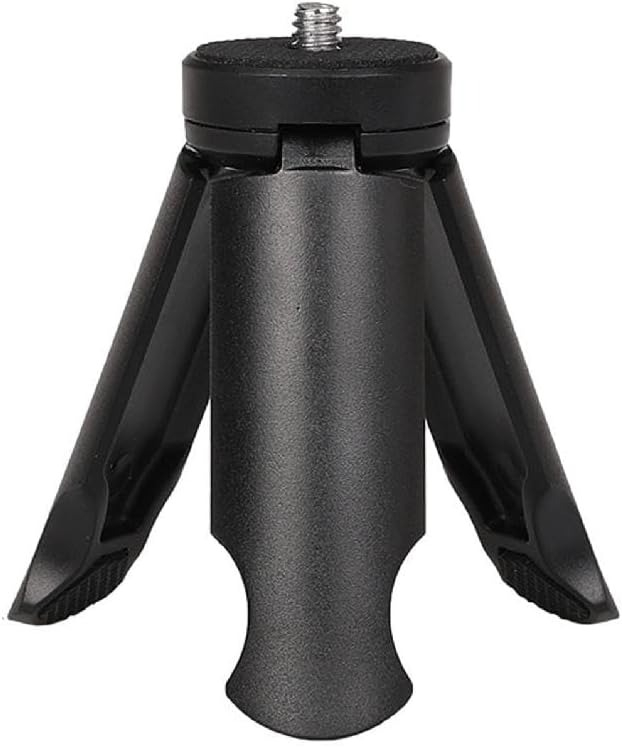 Trepied de masa 8.5 cm cu cap de bila metalic rotativ 360° si suport telefon extensibil 5.5–10 cm, montura 1/4 inch, ABS negru [10]