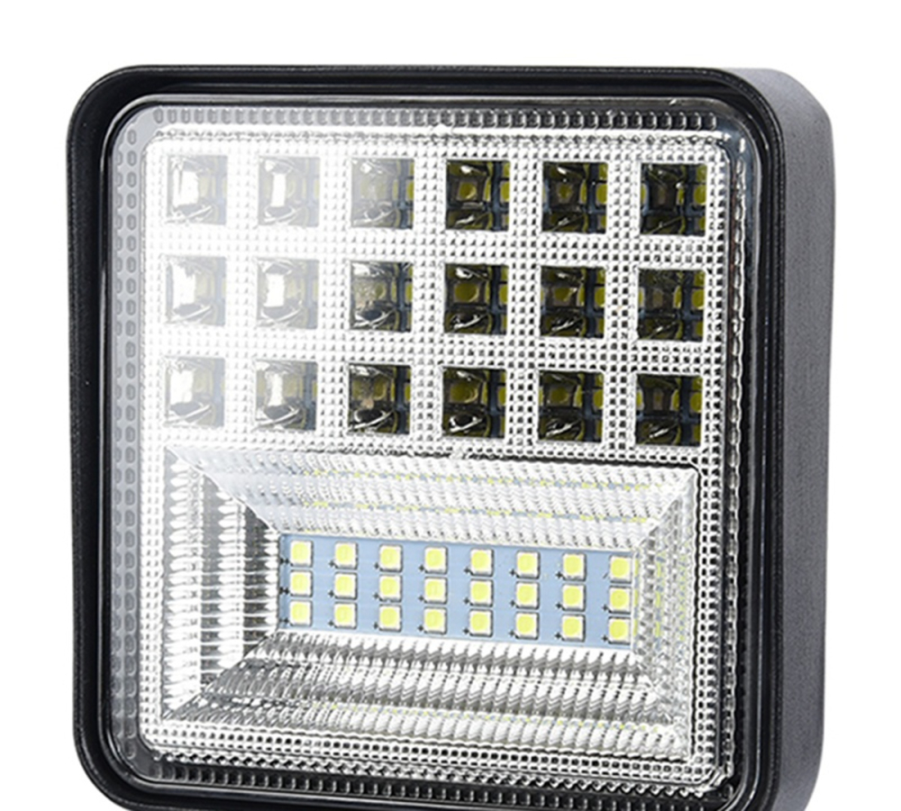 Proiector LED auto, off-road, lumina rece 6000K, 16 W, 12-24 V, aluminiu/PVC, protectie IP65, 12.5 x 10.7 x 2.2 cm, negru [12]