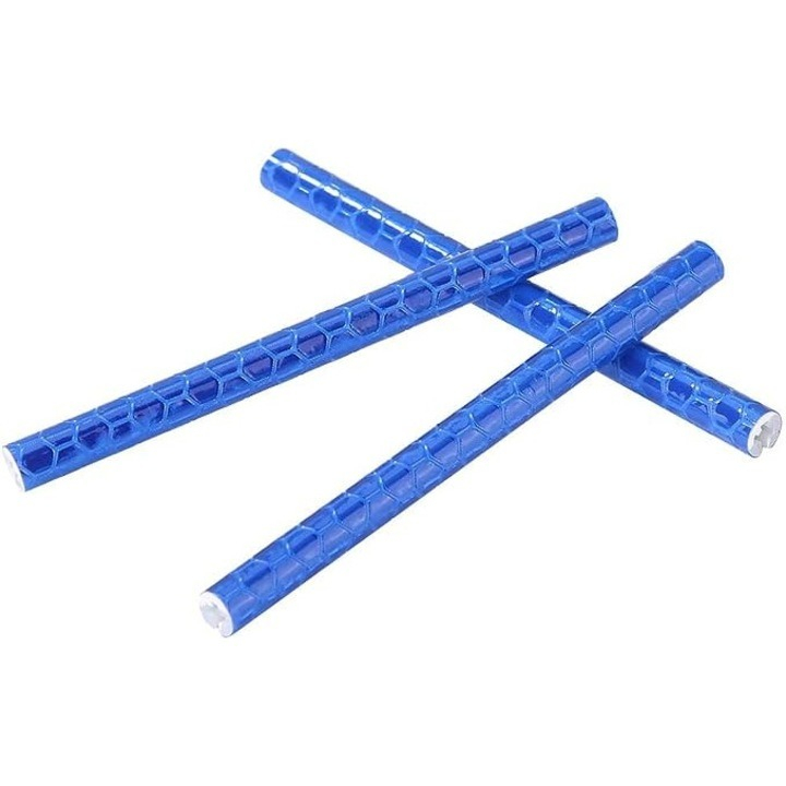 Set 12 tuburi reflectorizante, rezistente la conditii meteorologice, pentru spitele bicicletei, lungime 7.5 cm, albastru [8]