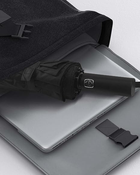 Umbrela, deschidere automata, protectie UV 50+, pliabila, 12 spite, diametru 105 cm, negru [2]