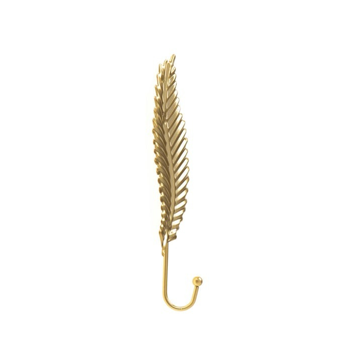 Cuier de perete, tip pana, lungime 20 cm, otel inoxidabil, auriu [6]