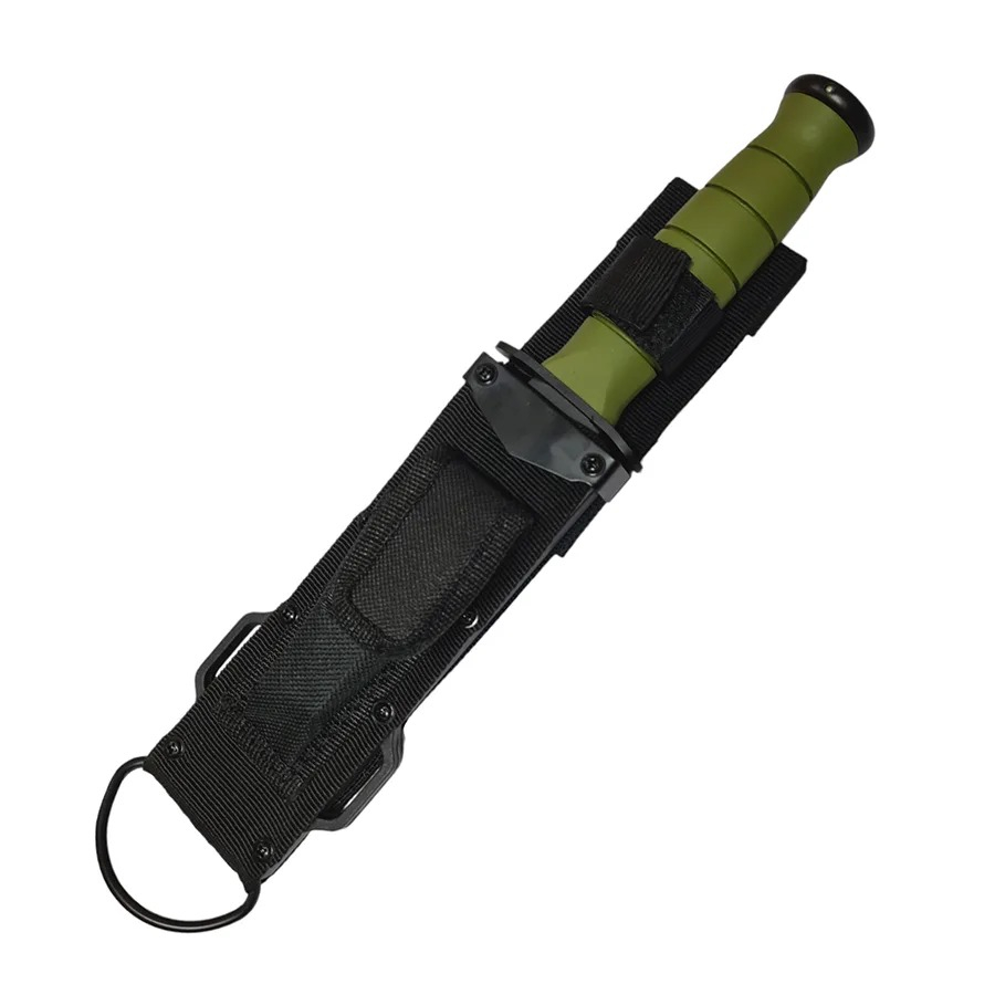 Cutit de vanatoare, otel inoxidabil/ABS, 26 cm, negru/verde, husa inclusa [2]