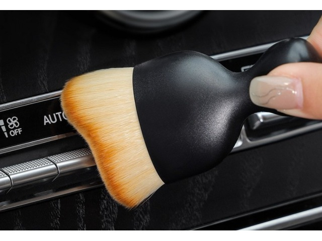 Perie pentru curatare interior auto, plastic/nailon, negru [8]
