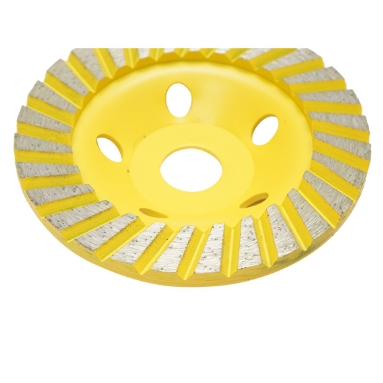 Disc diamantat tip cupa turbo 125 mm pentru polizare beton, granit si marmura, model ventilat, compatibil polizor unghiular [2]