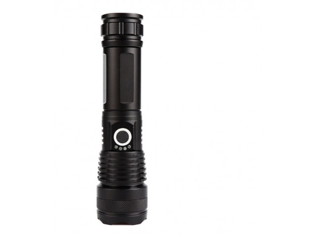 Lanterna tactica LED, 5 moduri de iluminare, pentru vanatoare, camping, rezistenta la apa, negru [5]
