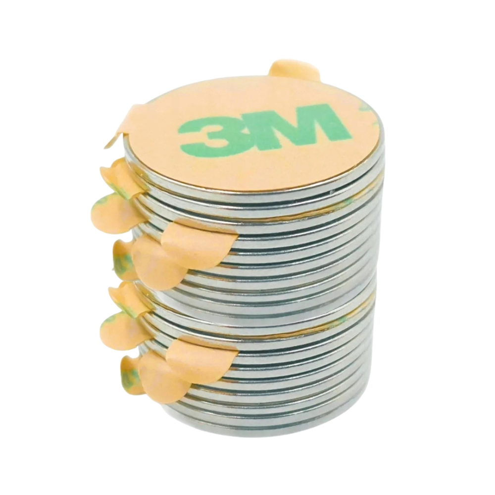 Set 50 magneti neodim, autoadezivi, rotunzi, universali, diverse activitati, 20x1 mm [1]