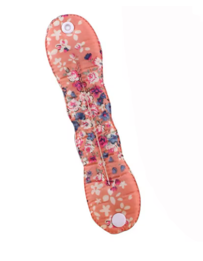Accesoriu tip twister, pentru aranjarea parului in stil coc, 23 cm, model floral, roz
