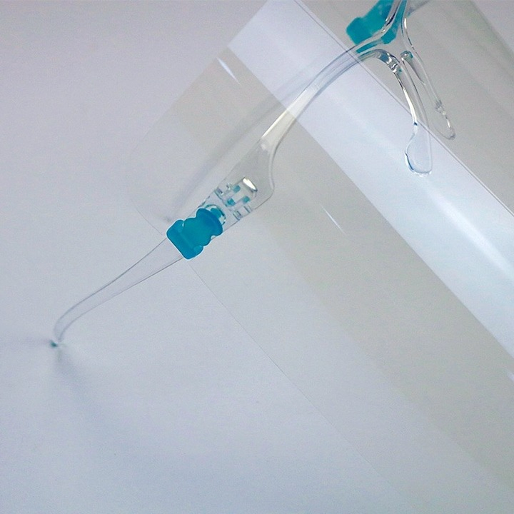 Viziera de protectie, cu rama de ochelari, transparenta, plastic, reutilizabila [8]