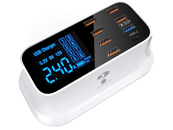 Incarcator inteligent Pimpom SJ59, USB, cu 6 porturi, Alb Arctic [2]
