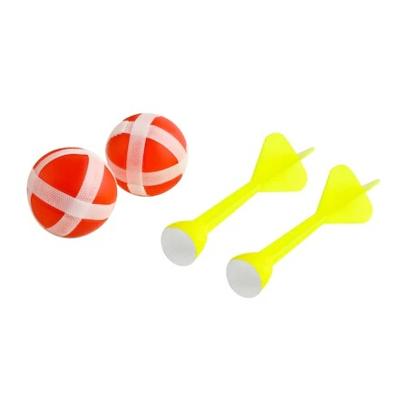 Joc de darts pentru copii cu 2 sageti si 2 mingi,material velcro,diametru 36 cm - Multicolor [5]