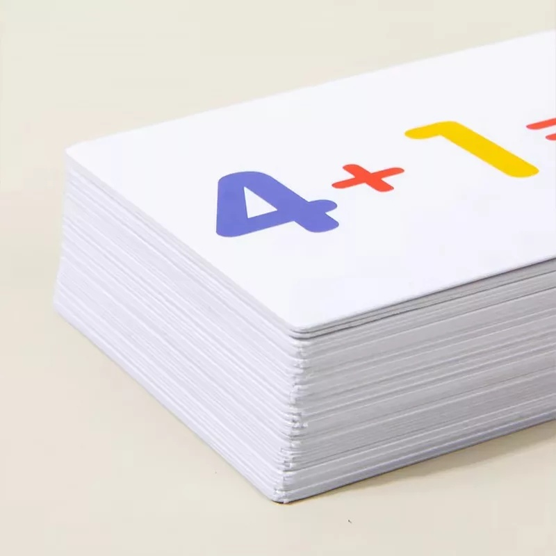 Joc educativ pentru copii, operatii matematice, adunare si scadere, cifre 1-10, lemn, 46 planse, multicolor, 16.3 x 11.5 x 3.7 cm [3]