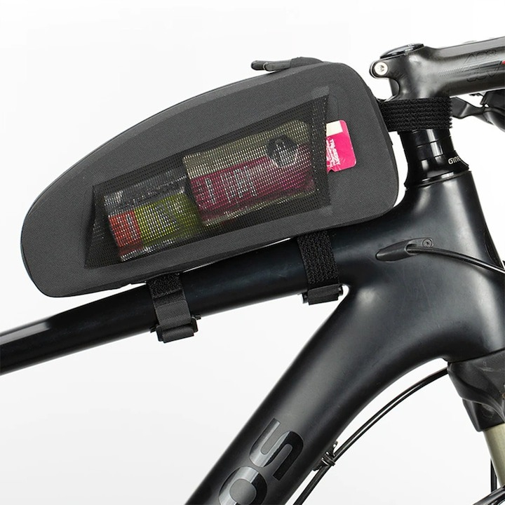 Geanta impermeabila pentru bicicleta, 25 x 6 x 11.5 cm, negru [2]