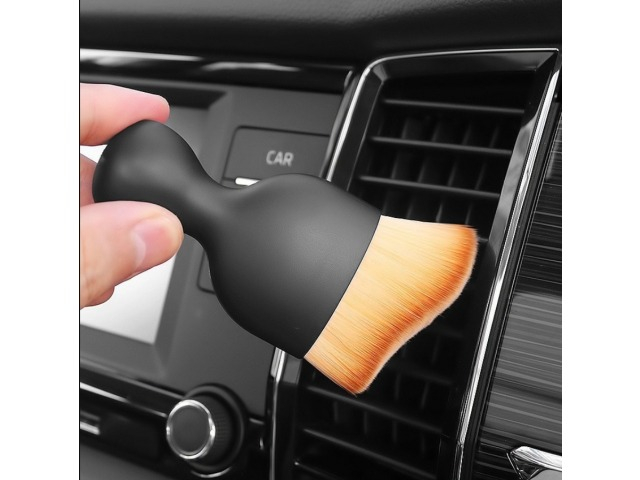 Perie pentru curatare interior auto, plastic/nailon, negru [7]