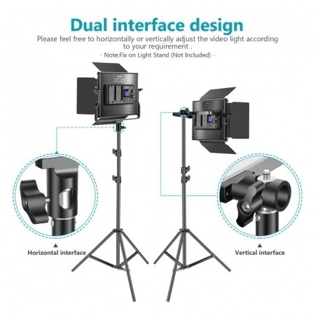 Kit de 2 panouri Neewer Bi Color 480 LED,trepiezi 200 cm,2 difuzoare softbox,telecomanda,geanta transport [9]