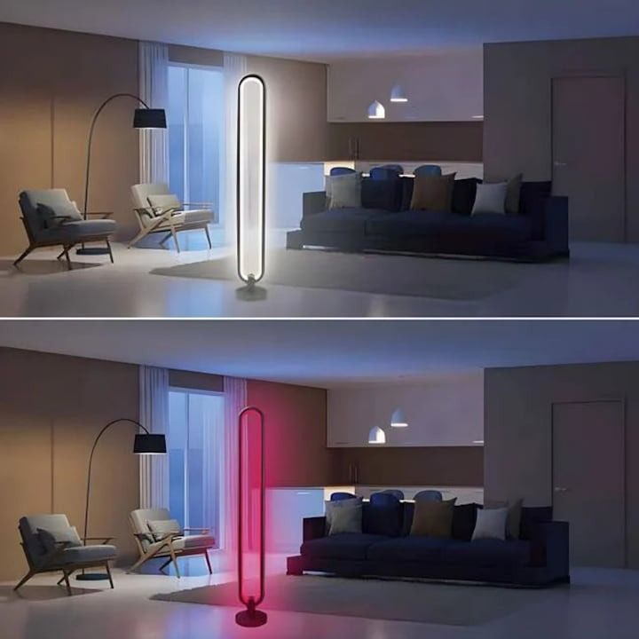 Lampa de podea, LED RGBW, telecomanda inclusa, 13 x 104.5 cm, negru [4]