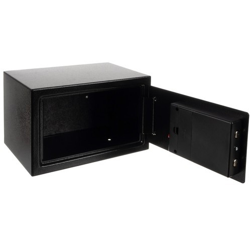Seif metalic, electronic, 20 x 31 x 20 cm, set 2 chei si accesorii incluse, negru [4]