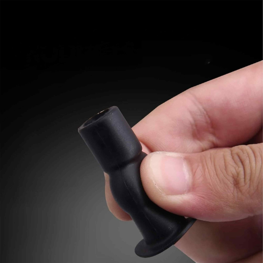 Set 2 suruburi pentru fixare capac de toaleta, universale, otel inoxidabil/cauciuc, 48 mm, negru [4]