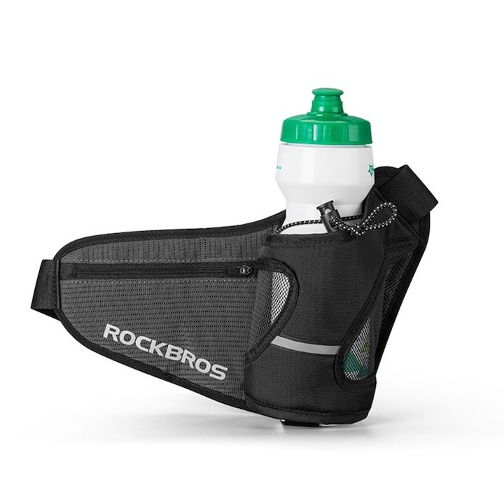 Borseta sport, pentru ciclism, alergat, drumetii, 24,5 x 20 x 30 cm, negru [3]