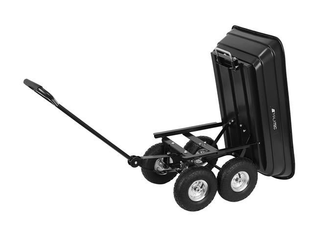 Carucior,roaba de gradina basculabil,capacitate maxima de incarcare 250 kg - Negru [4]