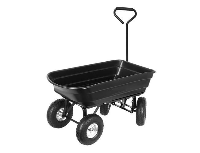 Carucior,roaba de gradina basculabil,capacitate maxima de incarcare 250 kg - Negru [7]