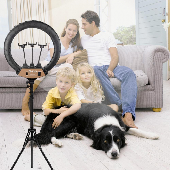 Lampa circulara profesionala LED 46 cm diametru,trepied 200 cm + geanta transport [2]