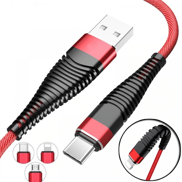 Set complet incarcatoare auto, telefon, cablu 3in1 si Lightning, incarcare rapida [5]